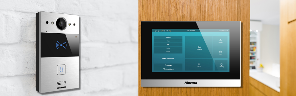 Akuvox　2wire　インターホンシステム設置イメージ