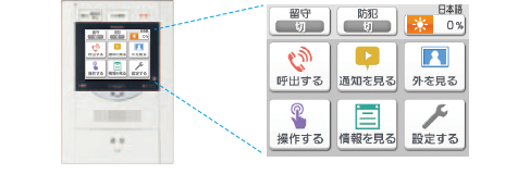 カンタン操作で、誰にでも使いやすいデザインのパナソニックインターホン