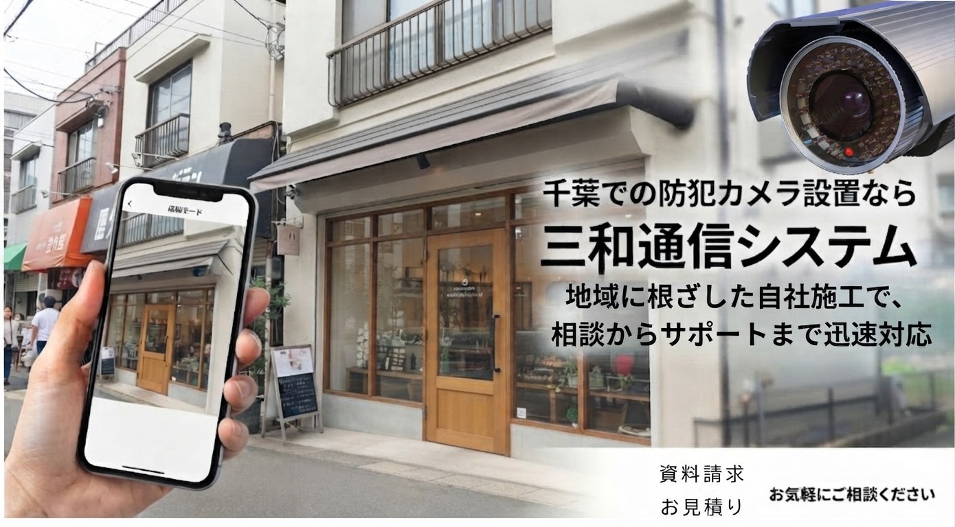 千葉で防犯カメラ設置なら三和通信システム